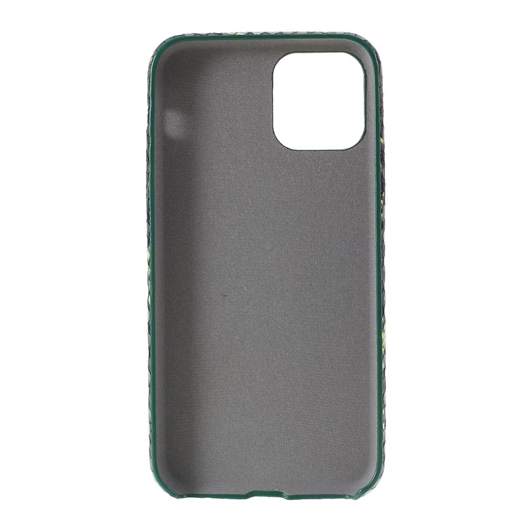 Snake Texture PU Leather Coated Hard PC Phone Case for iPhone 11 Pro 5.8 inch (2019) - Yellow-3