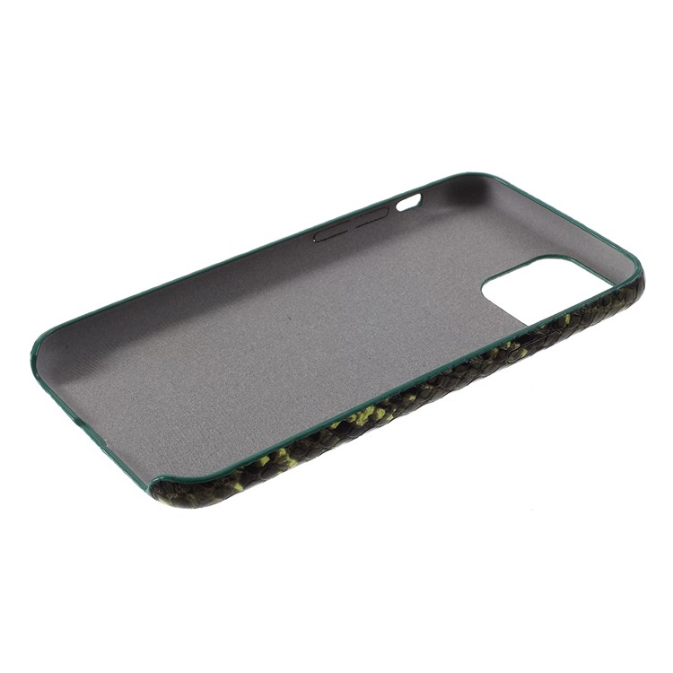 Snake Texture PU Leather Coated Hard PC Phone Case for iPhone 11 Pro 5.8 inch (2019) - Yellow-5