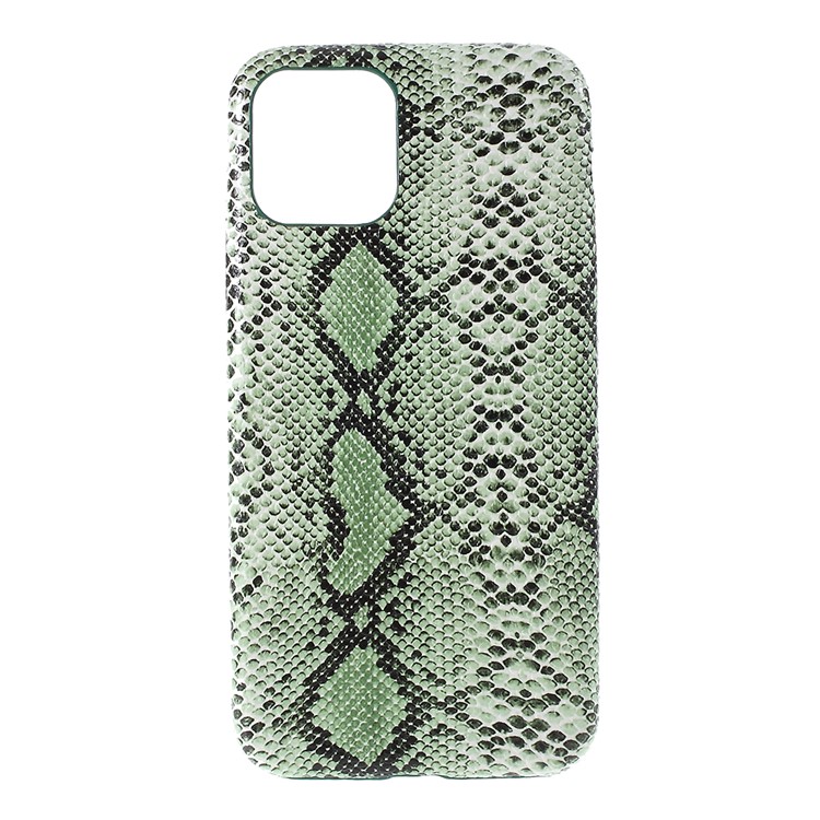 Snake Texture PU Leather Coated Hard PC Phone Case for iPhone 11 Pro 5.8 inch (2019) - Green-1