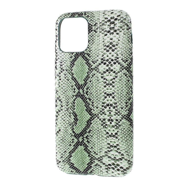 Snake Texture PU Leather Coated Hard PC Phone Case for iPhone 11 Pro 5.8 inch (2019) - Green-2