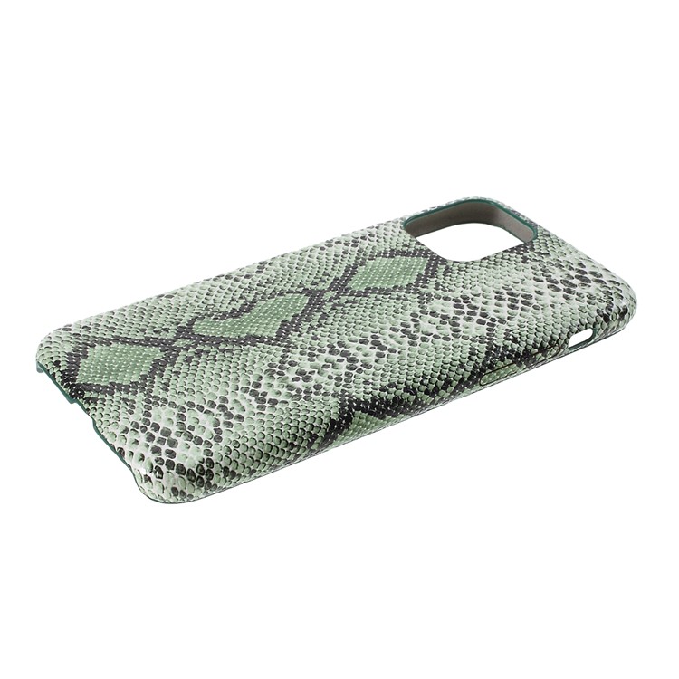 Snake Texture PU Leather Coated Hard PC Phone Case for iPhone 11 Pro 5.8 inch (2019) - Green-4