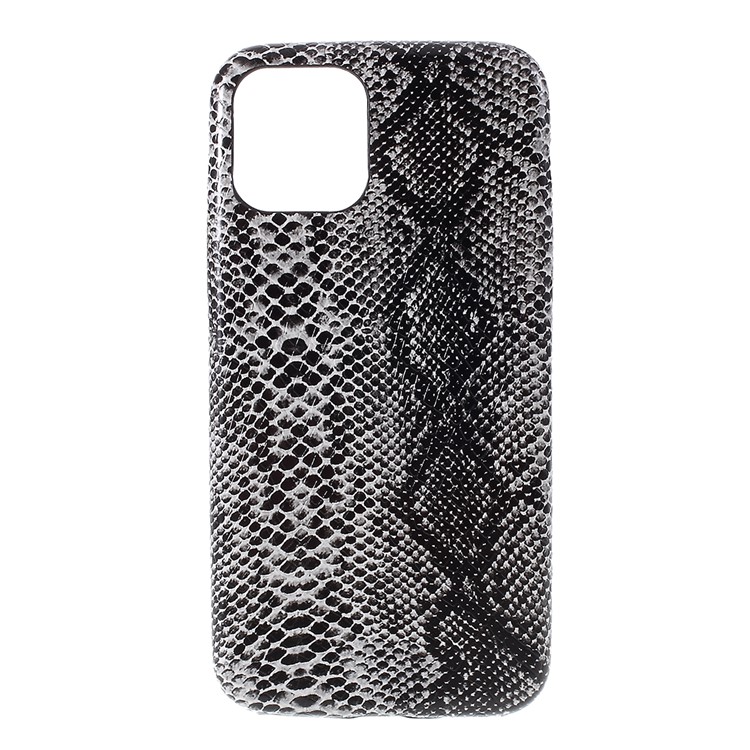 Snake Texture PU Leather Coated Hard PC Phone Shell Casing for iPhone 11 6.1 inch (2019) - Black-1