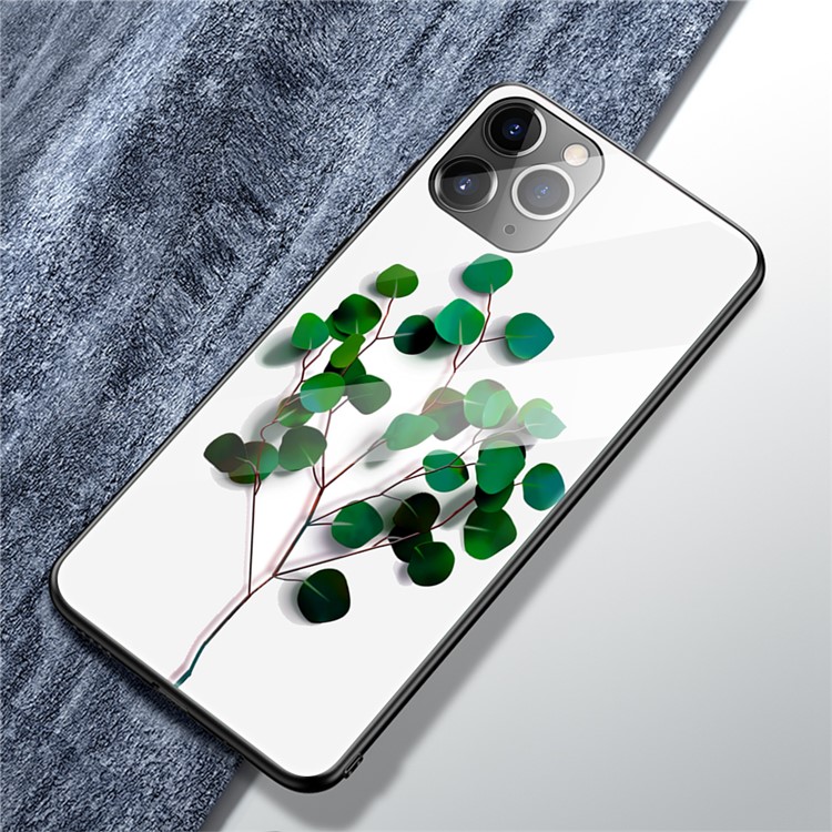Pattern Printing Tempered Glass + TPU Back Shell for iPhone 11 Pro 5.8 inch (2019) - Tree