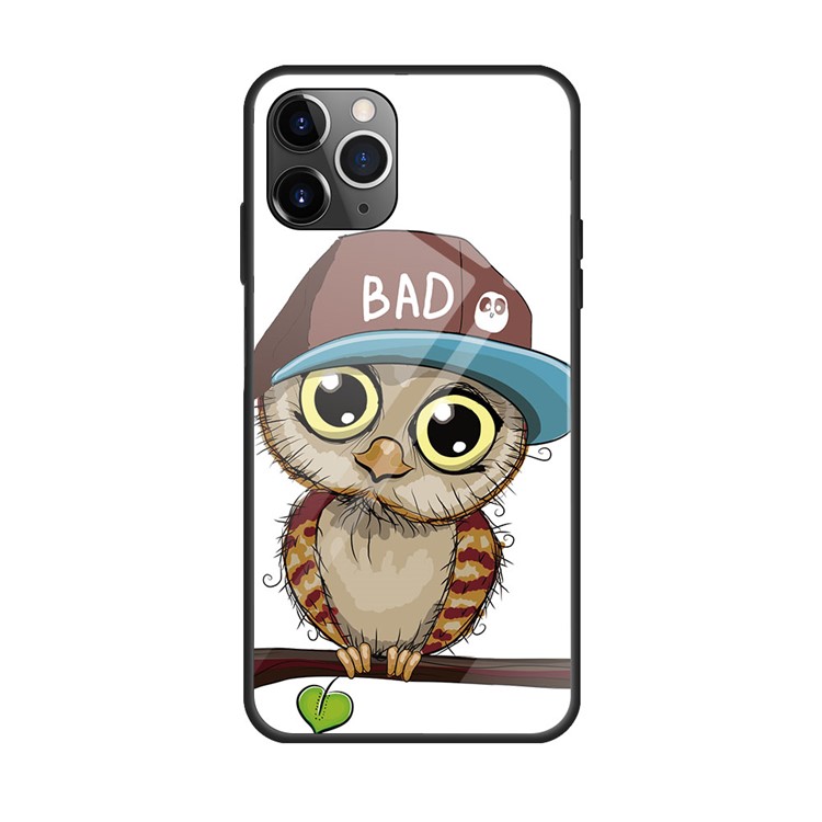 Pattern Printing Tempered Glass + TPU Back Shell for iPhone 11 Pro 5.8 inch (2019) - Cute Owl