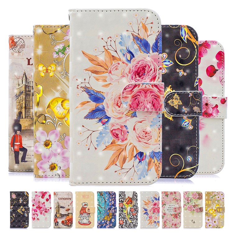 Light Spot Decor Pattern Printing Wallet Leather Phone Cover for iPhone 11 Pro Max 6.5-inch - Beautiful Flower-9