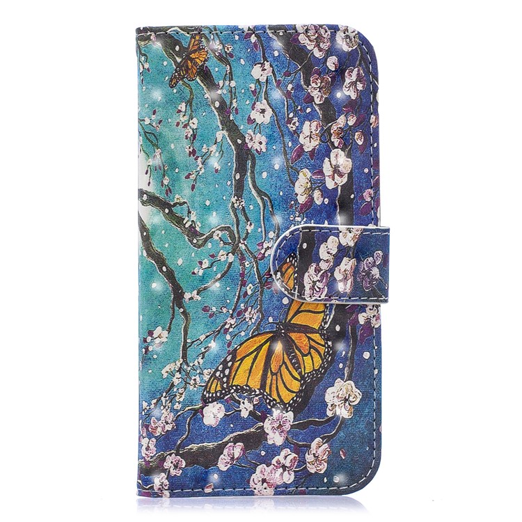 Light Spot Decor Pattern Printing Wallet Leather Phone Cover for iPhone 11 Pro Max 6.5-inch - Light Pink Flower-1