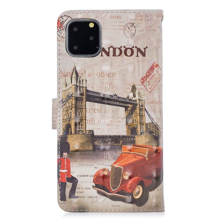 Light Spot Decor Pattern Printing Wallet Leather Phone Cover for iPhone 11 Pro Max 6.5-inch - London-2