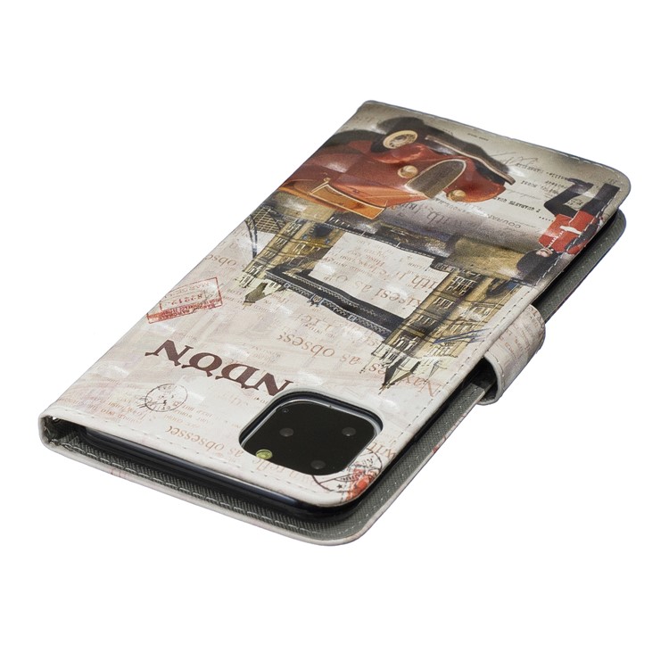 Light Spot Decor Pattern Printing Wallet Leather Phone Cover for iPhone 11 Pro Max 6.5-inch - London-6