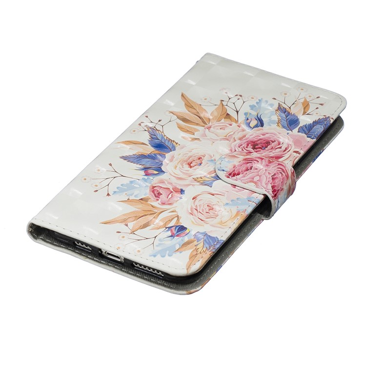 Light Spot Decor Pattern Printing Leather Wallet Phone Case for Apple iPhone 11 6.1 inch - Colorful Flowers-5