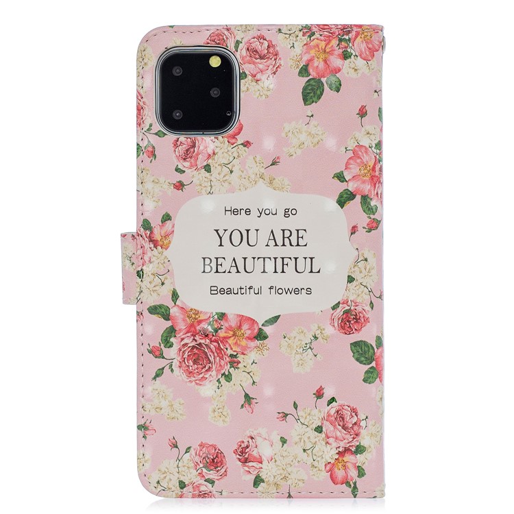 Light Spot Decor Pattern Printing Leather Wallet Phone Case for Apple iPhone 11 6.1 inch - Here you go-2