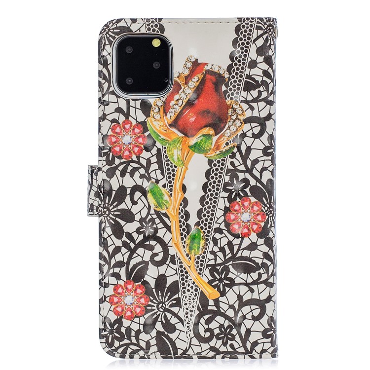 Light Spot Decor Pattern Printing Leather Wallet Phone Case for Apple iPhone 11 6.1 inch - Fruit-2