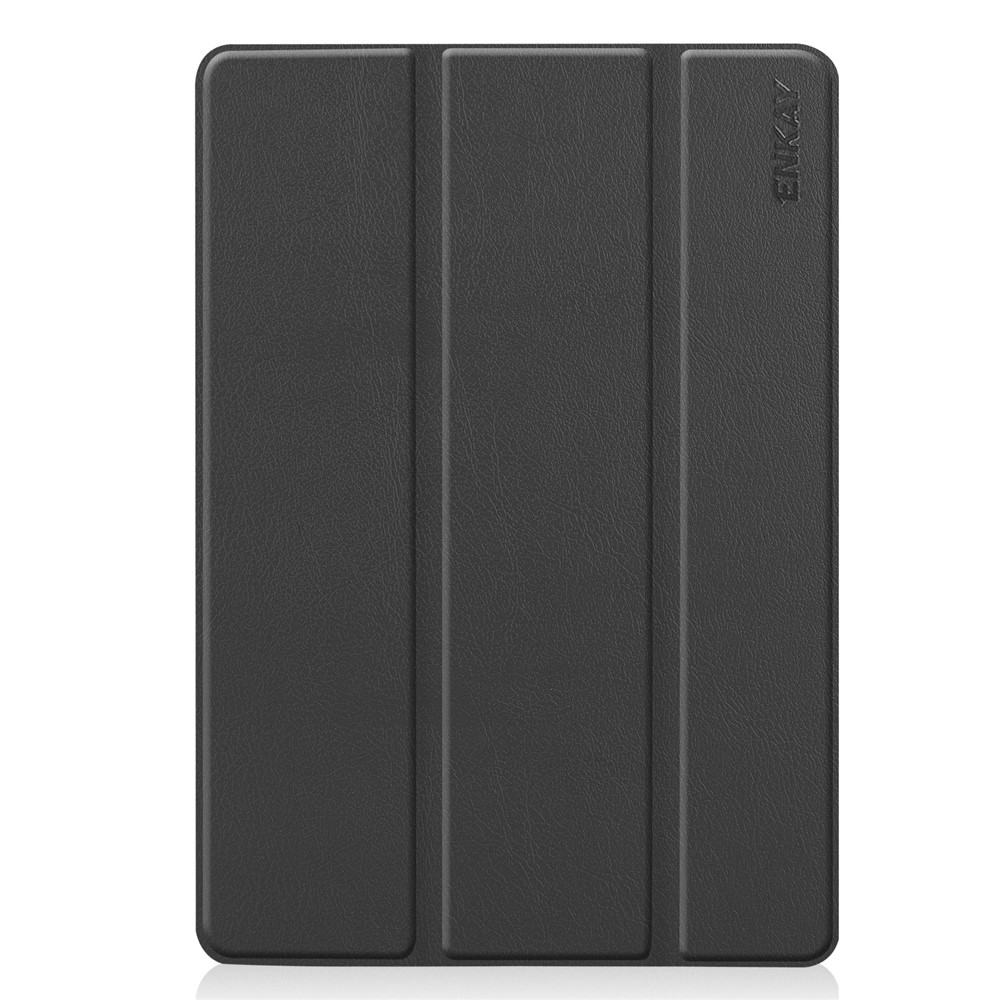 ENKAY Smart Leather Cover Shell with Tri-fold Stand Casing for iPad 10.2 (2019) - Black-2