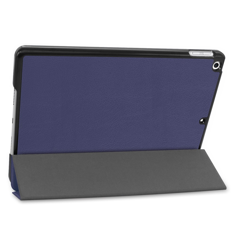 Casa de Couro Smart Prince Smart Chap Prince Com Caixa de Suporte Tri-fold Para Ipad 10.2 (2021)/(2020)/(2019) - Azul Escuro-7