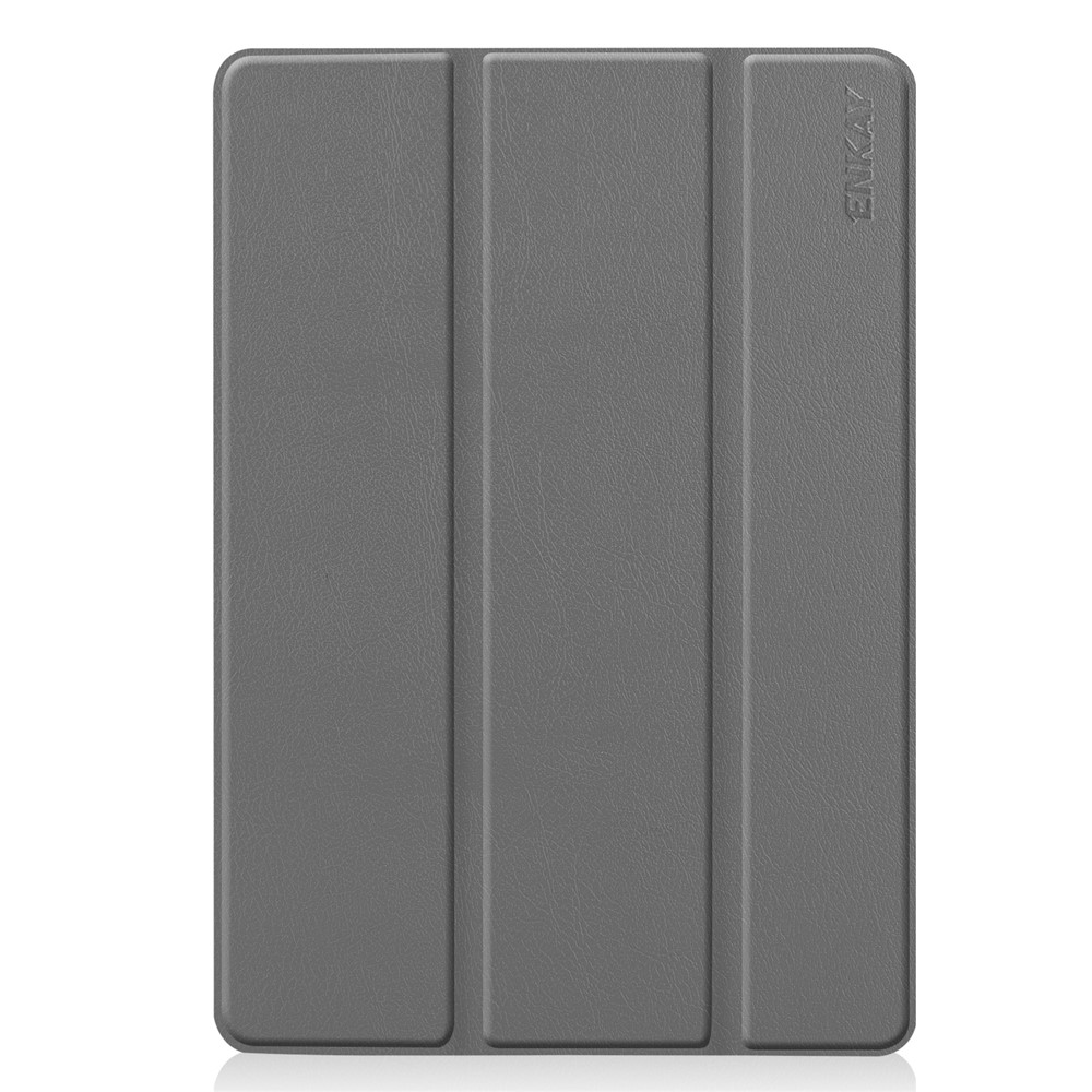 ENKAY Smart Leather Cover Shell with Tri-fold Stand Casing for iPad 10.2 (2019) - Grey-2
