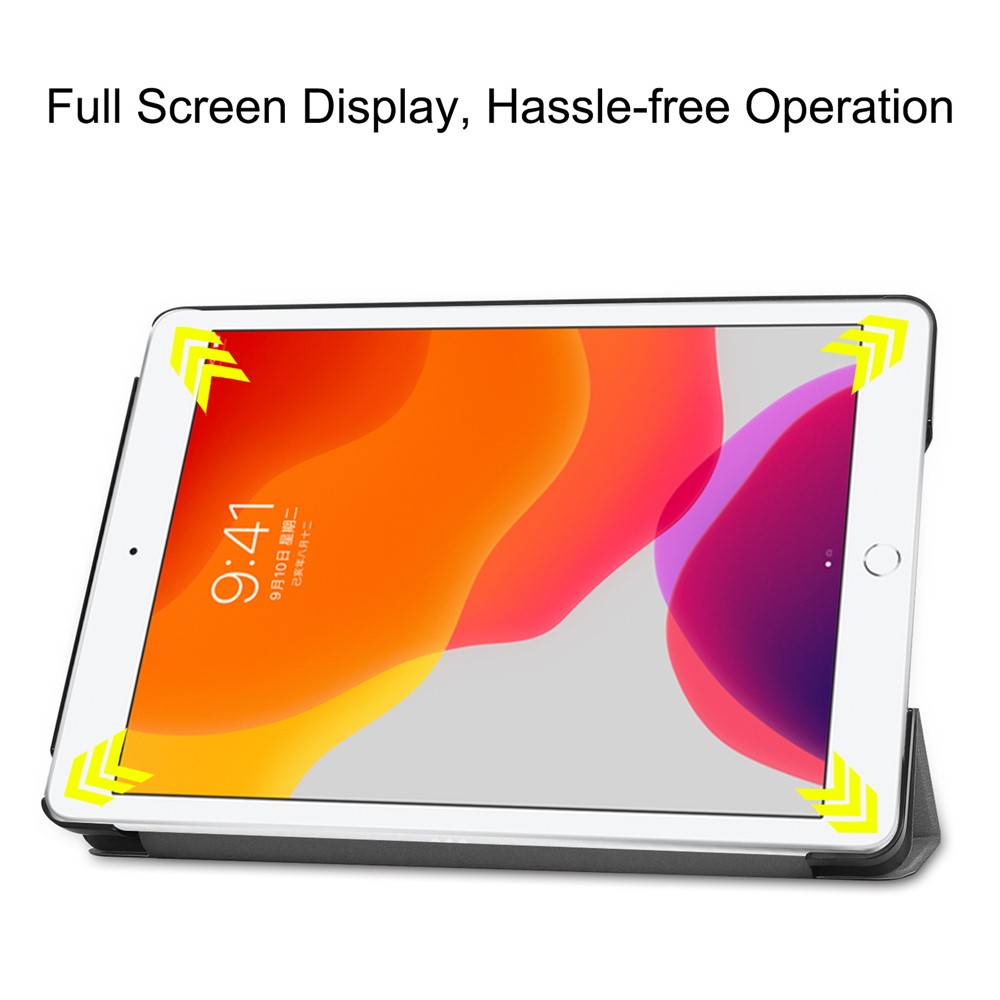 ENKAY Smart Leather Cover Shell with Tri-fold Stand Casing for iPad 10.2 (2019) - Grey-6