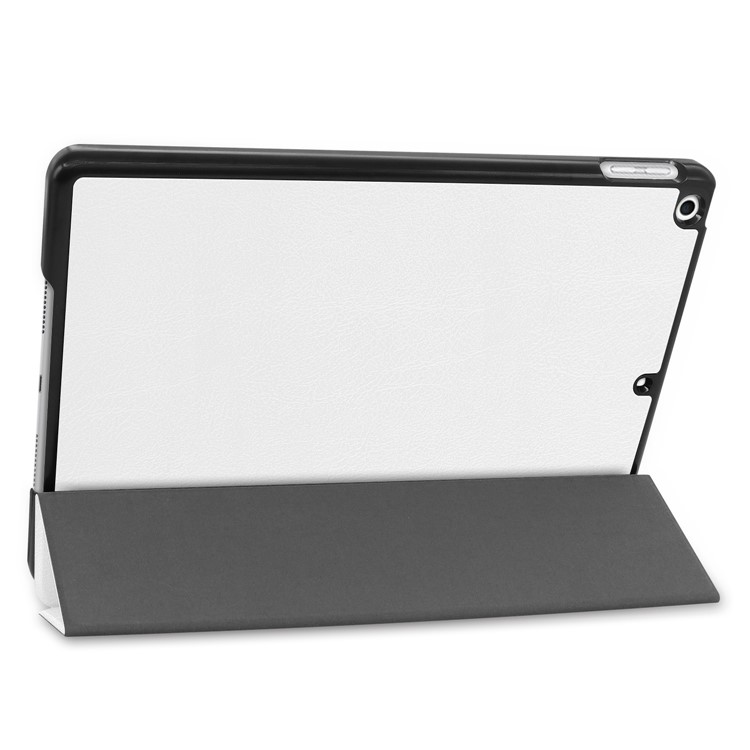 ENKAY Smart Leather Cover Shell with Tri-fold Stand Casing for iPad 10.2 (2019) - White-7