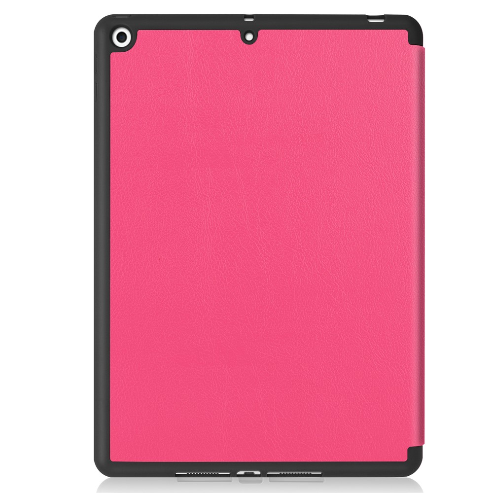 ENKAY Tri-fold Stand PU Leather Tablet Cover with Pen Holder for Apple iPad 10.2 (2019) - Pink-3