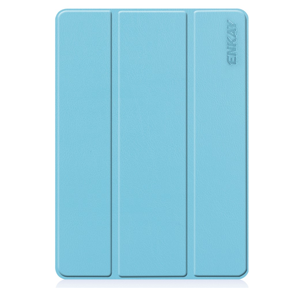 ENKAY Tri-fold Stand PU Leather Tablet Cover with Pen Holder for Apple iPad 10.2 (2019) - Blue-2
