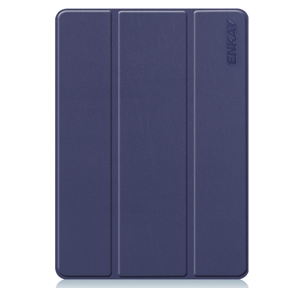 ENKAY Tri-fold Stand PU Leather Tablet Cover with Pen Holder for Apple iPad 10.2 (2019) - Dark Blue-2
