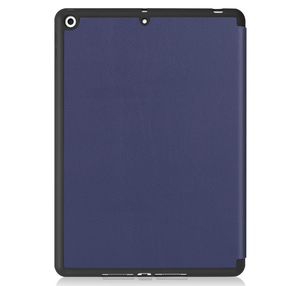 ENKAY Tri-fold Stand PU Leather Tablet Cover with Pen Holder for Apple iPad 10.2 (2019) - Dark Blue-3