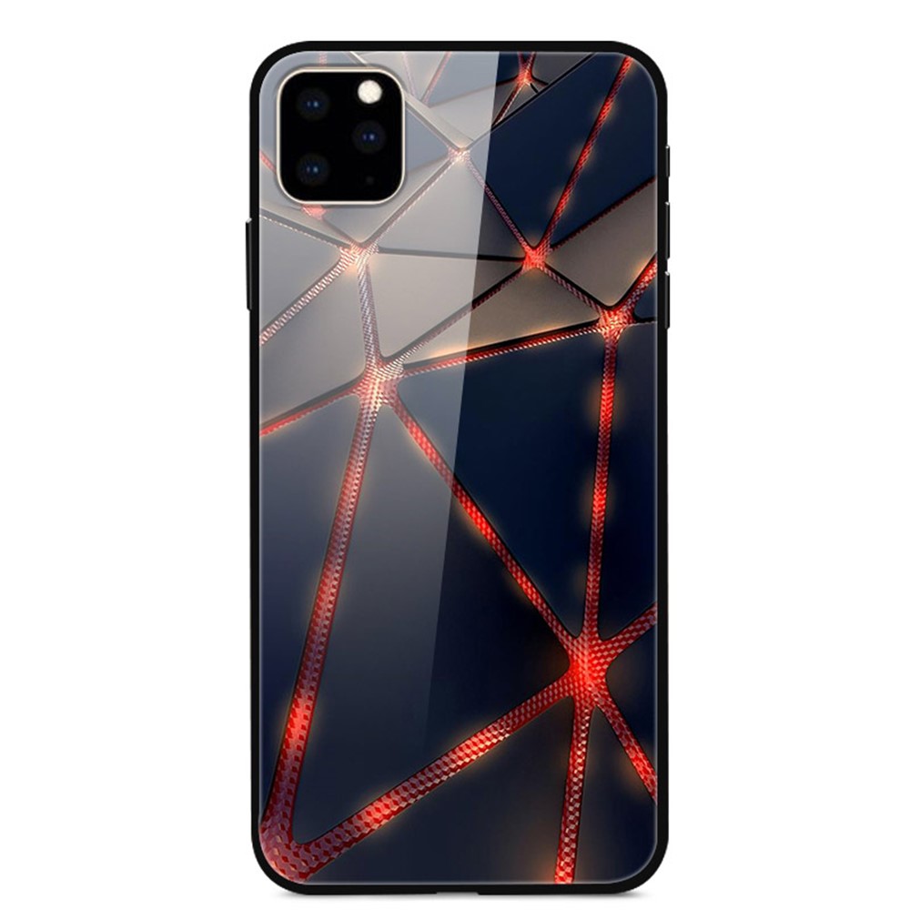 Printing Style Glass+TPU+PC Phone Cover Dazzle Shell for iPhone 11 6.1 inch - Steel Wire-1