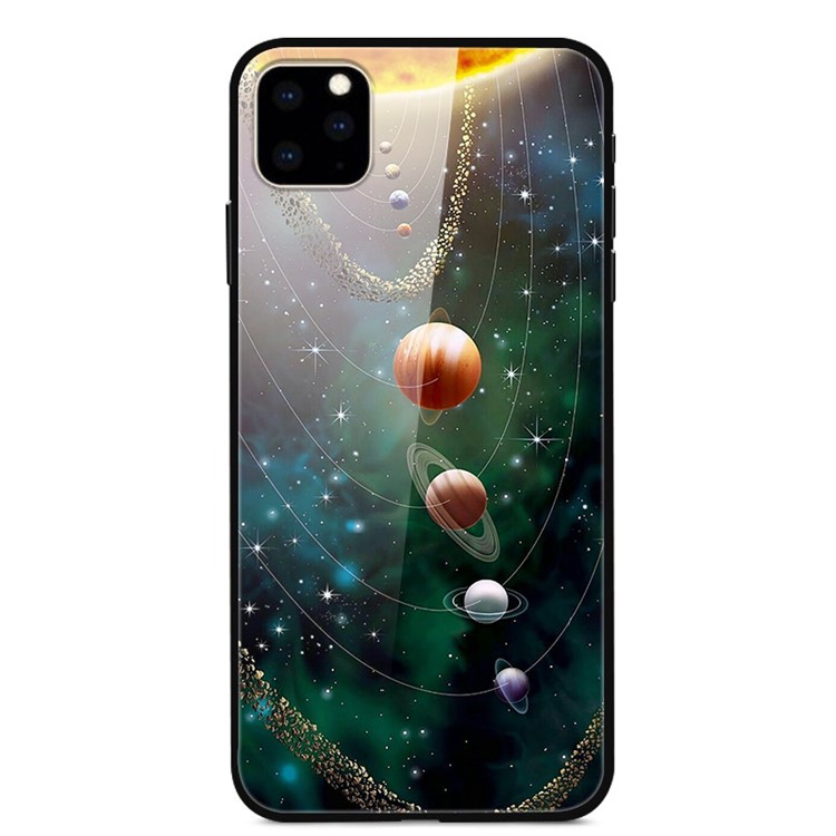 Dazzle Printing Style Glass+TPU+PC Phone Cover Shell for iPhone 11 Pro Max 6.5 inch - Planet-1