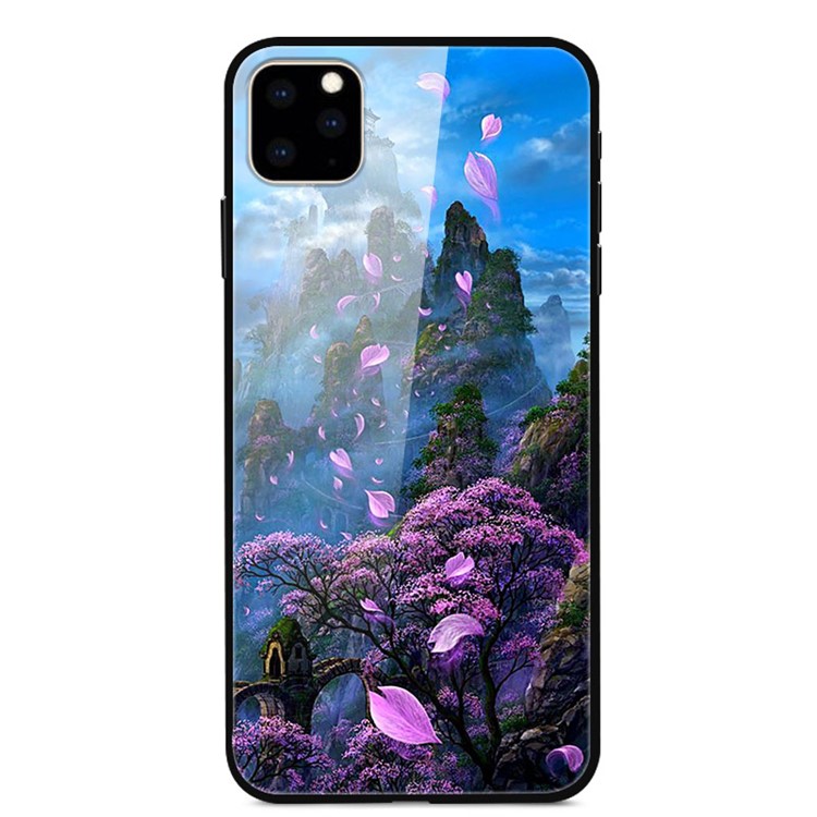 Dazzle Printing Style Glass+TPU+PC Phone Cover Shell for iPhone 11 Pro Max 6.5 inch - Hanayama-1