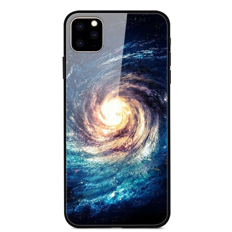 Dazzle Printing Style Glass+TPU+PC Phone Cover Shell for iPhone 11 Pro Max 6.5 inch - Nebula-1