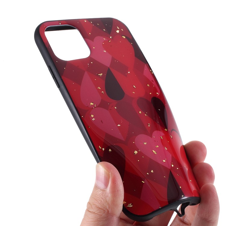 Epoxy Lacquered TPU + Acrylic Phone Case for iPhone 11 Pro Max 6.5 inch - Red-7