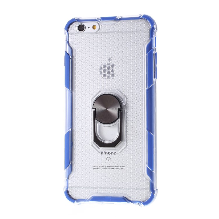 Stylish Clear PC + TPU Hybrid Case for iPhone 6 Plus/6s Plus 5.5-inch - Blue-2