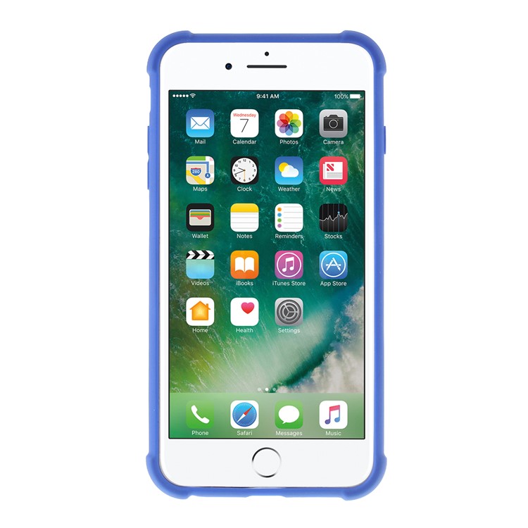 Stylish Clear PC + TPU Hybrid Case for iPhone 6 Plus/6s Plus 5.5-inch - Blue-3