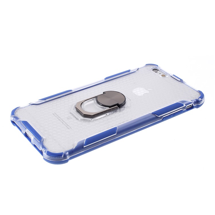 Stylish Clear PC + TPU Hybrid Case for iPhone 6 Plus/6s Plus 5.5-inch - Blue-4
