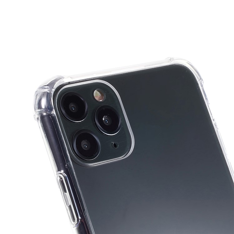 Anti-fall Glossy TPU+Acrylic with Textile Strap Phone Cover for iPhone 11 Pro Max 6.5 inch (2019) - Light Pink/Brown-6
