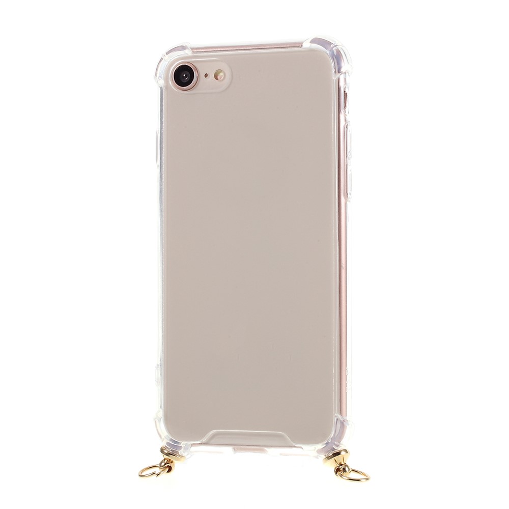 For iPhone 8 / iPhone 7 TPU+Acrylic+Textile Strap Anti-fall Shell - Wine Red-5