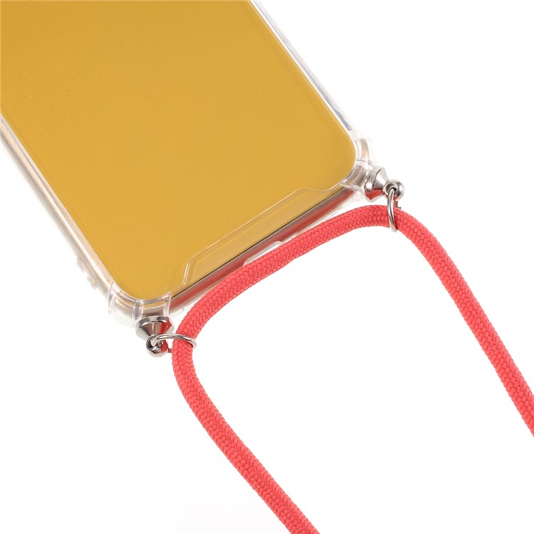 Anti-fall Glossy TPU+Acrylic with Textile Strap Phone Shell for iPhone XR 6.1 inch (2019) - Orange-2