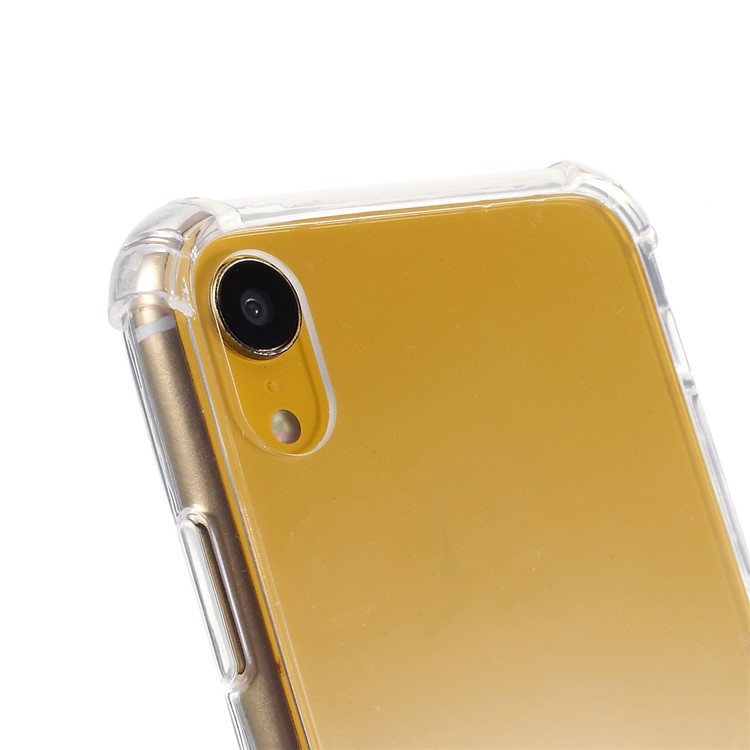 Anti-fall Glossy TPU+Acrylic with Textile Strap Phone Shell for iPhone XR 6.1 inch (2019) - Light Pink/Brown-6