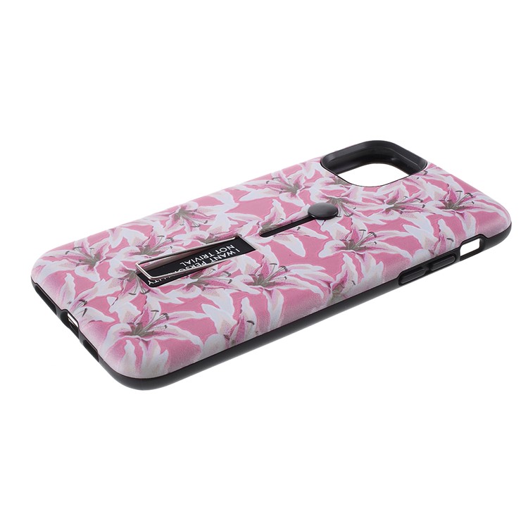 Embossment Pattern Printing TPU + PC Hybrid Case with Kickstand for iPhone 11 Pro Max 6.5 inch (2019) - Pattern E-3