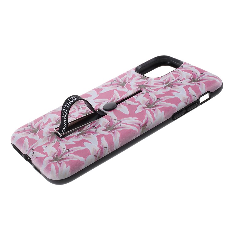 Embossment Pattern Printing TPU + PC Hybrid Case with Kickstand for iPhone 11 Pro Max 6.5 inch (2019) - Pattern E-4