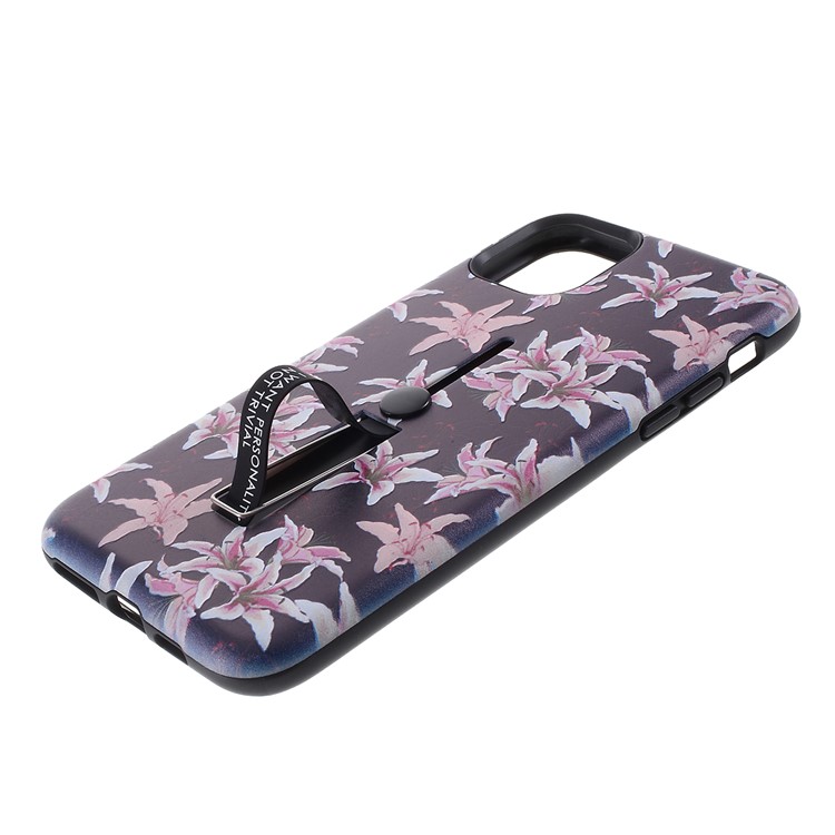 Embossment Pattern Printing TPU + PC Hybrid Case with Kickstand for iPhone 11 Pro Max 6.5 inch (2019) - Pattern H-4