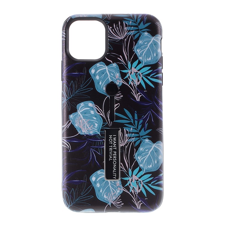 Embossment Pattern Printing TPU + PC Hybrid Case with Kickstand for iPhone 11 Pro Max 6.5 inch (2019) - Pattern M-1