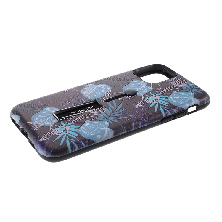 Embossment Pattern Printing TPU + PC Hybrid Case with Kickstand for iPhone 11 Pro Max 6.5 inch (2019) - Pattern M-3