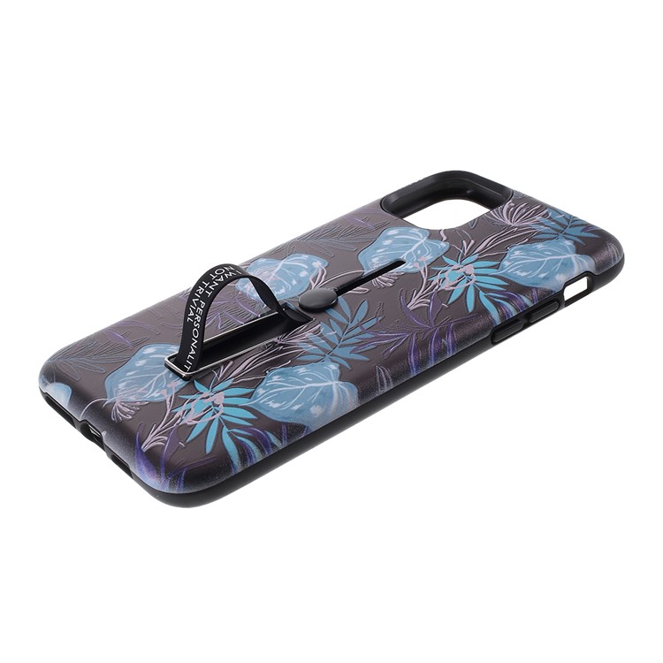 Embossment Pattern Printing TPU + PC Hybrid Case with Kickstand for iPhone 11 Pro Max 6.5 inch (2019) - Pattern M-4