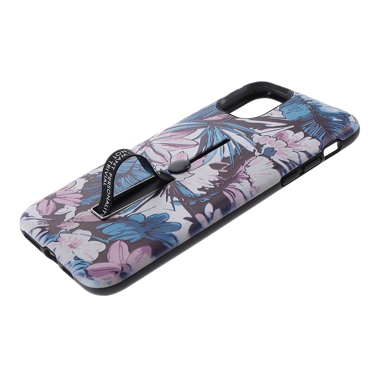 Embossment Pattern Printing TPU + PC Hybrid Case with Kickstand for iPhone 11 Pro Max 6.5 inch (2019) - Pattern O-4