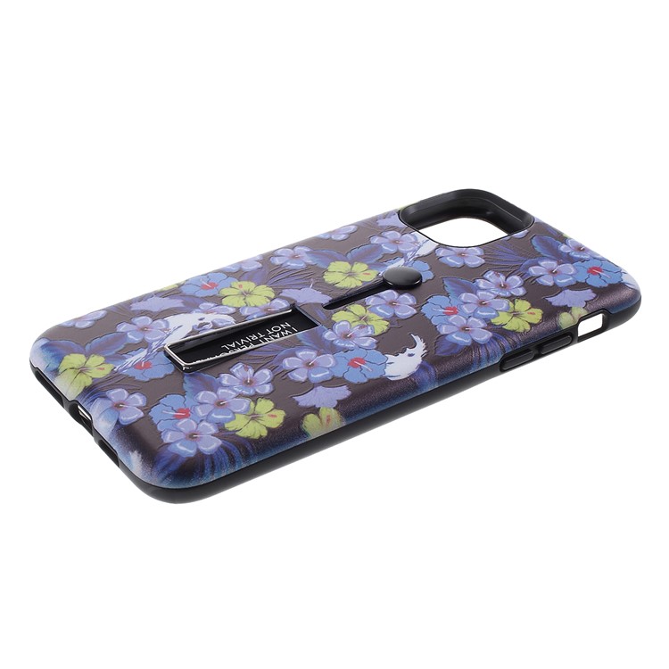 Embossment Pattern Printing TPU + PC Hybrid Case with Kickstand for iPhone 11 Pro Max 6.5 inch (2019) - Pattern T-3