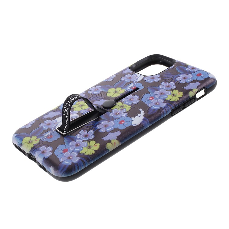 Embossment Pattern Printing TPU + PC Hybrid Case with Kickstand for iPhone 11 Pro Max 6.5 inch (2019) - Pattern T-4