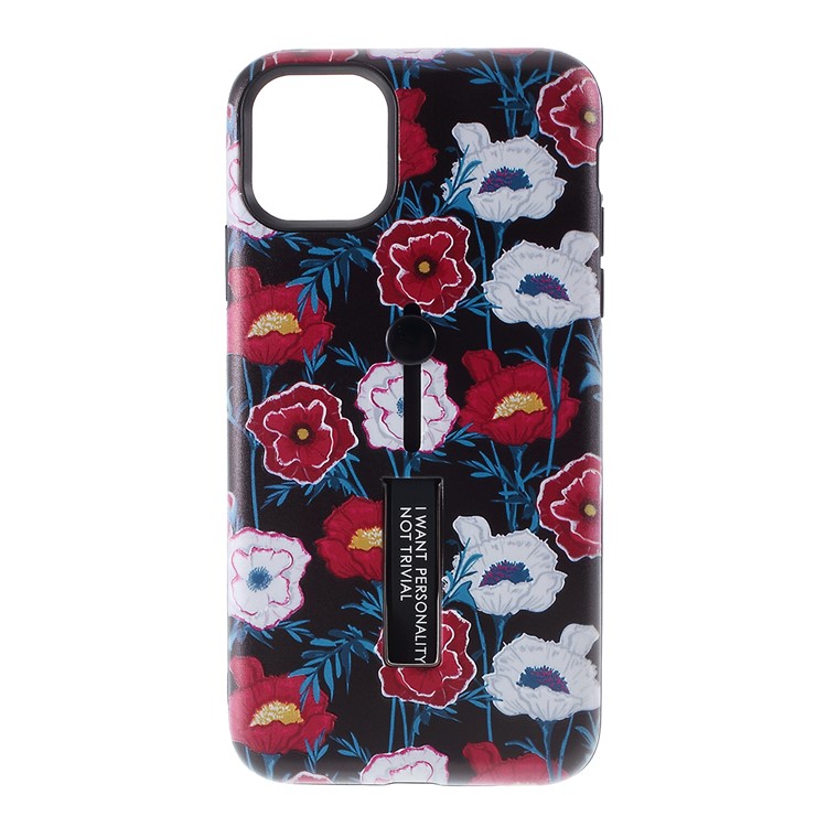 Embossment Pattern Printing TPU + PC Hybrid Cover with Kickstand for iPhone 11 Pro 5.8 inch (2019) - Pattern B-1