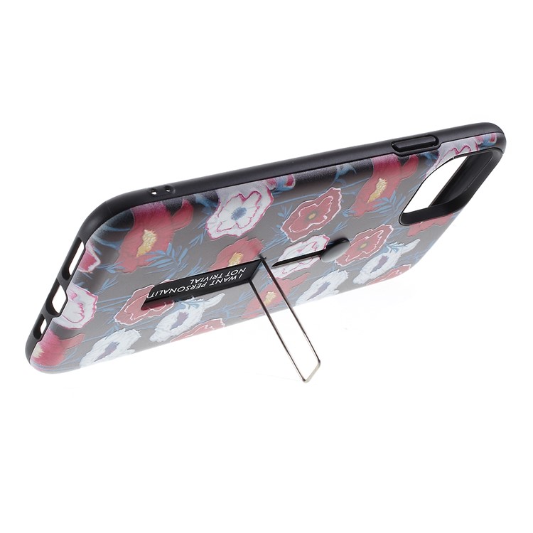 Embossment Pattern Printing TPU + PC Hybrid Cover with Kickstand for iPhone 11 Pro 5.8 inch (2019) - Pattern B-5