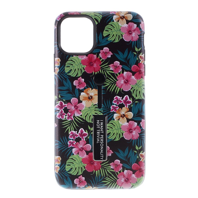 Embossment Pattern Printing TPU + PC Hybrid Cover with Kickstand for iPhone 11 Pro 5.8 inch (2019) - Pattern F-1