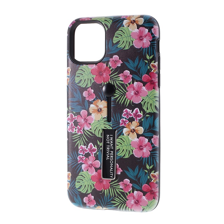 Embossment Pattern Printing TPU + PC Hybrid Cover with Kickstand for iPhone 11 Pro 5.8 inch (2019) - Pattern F-2