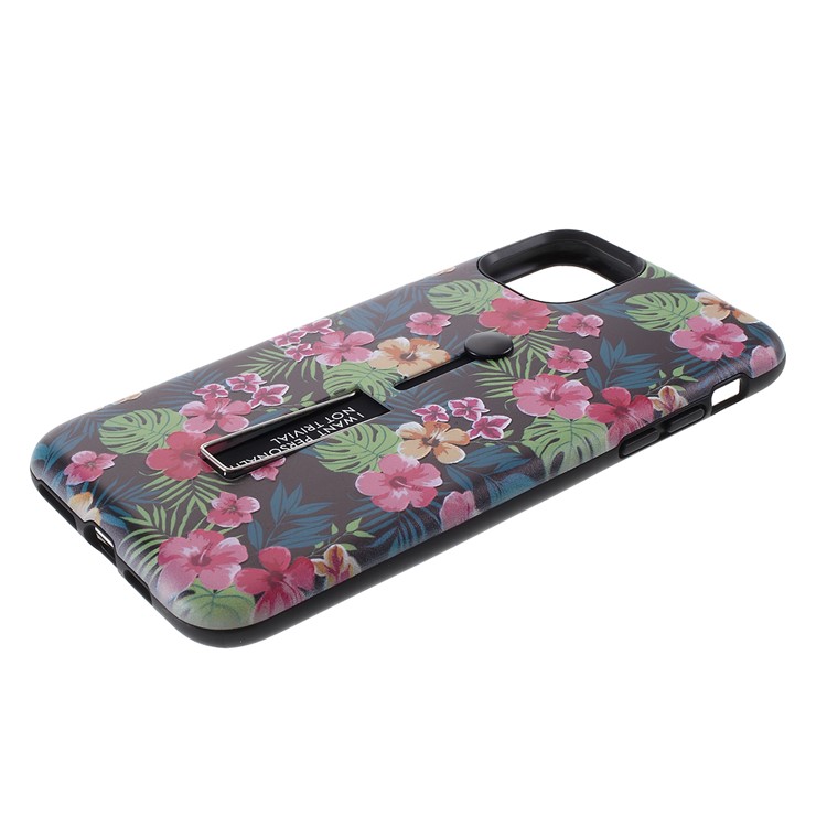 Embossment Pattern Printing TPU + PC Hybrid Cover with Kickstand for iPhone 11 Pro 5.8 inch (2019) - Pattern F-3